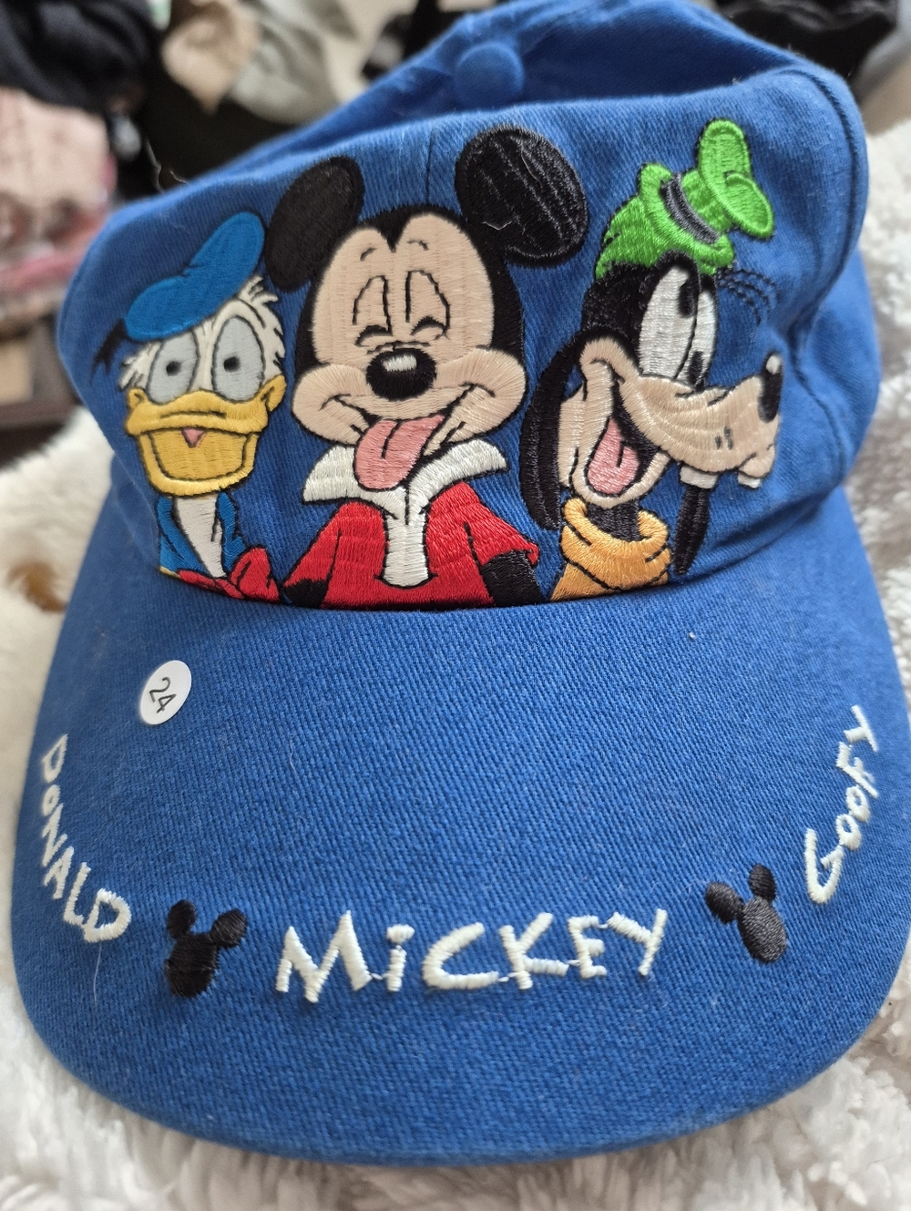 Disney Kids Blue Baseball Hat with Mickey, Donald & Goofy